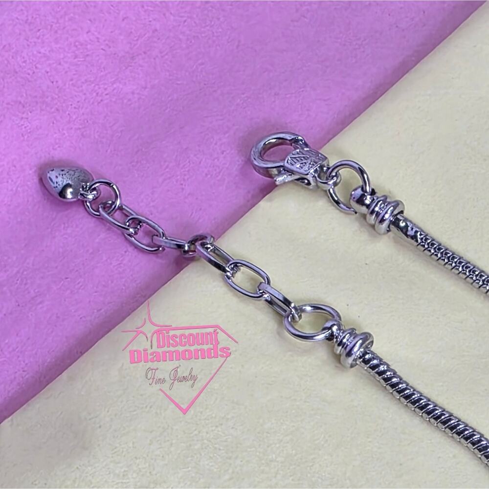 Silver Dangling Turtle Charm Open Back / Aligator Clip Pandora Bracelet - Picture 4 of 8